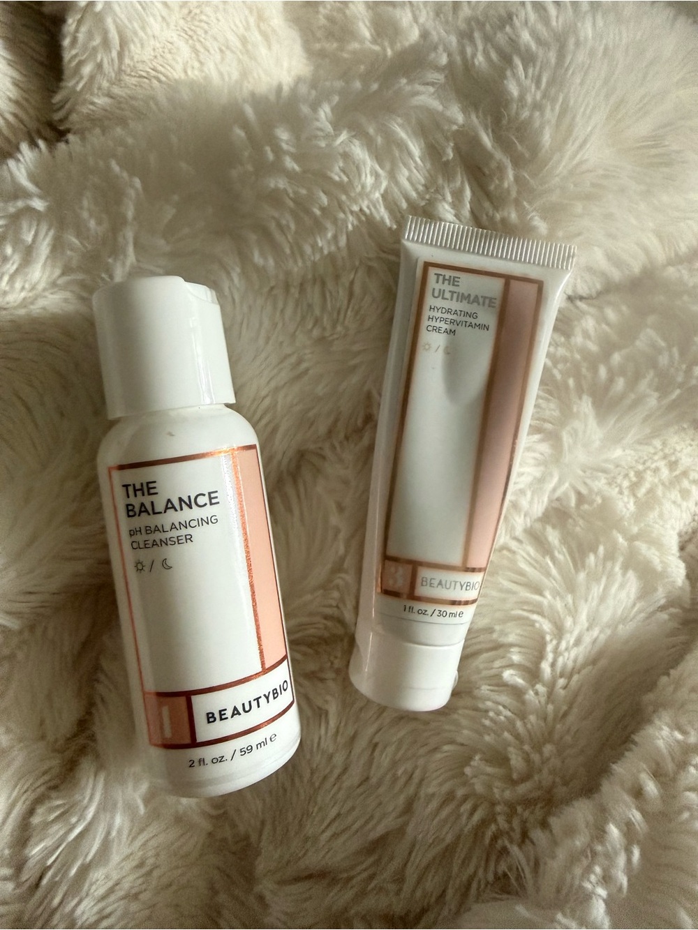 Beauty Bio 2 pc travel the balancing cleanser and hydrating, hyper vitamin cream